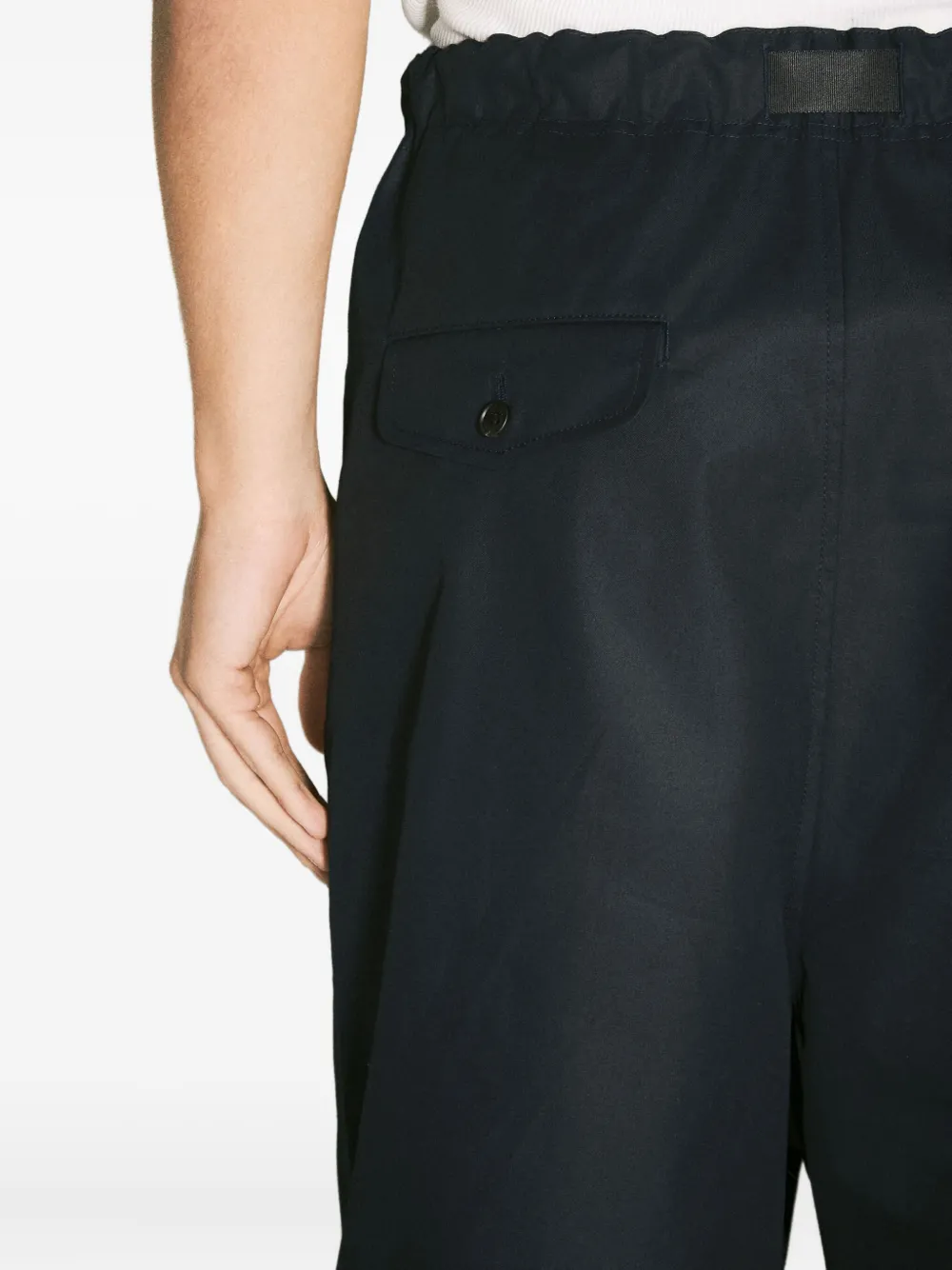 Comme Des Garçons Homme Deux Cotton-blend Belted Pants In Blue