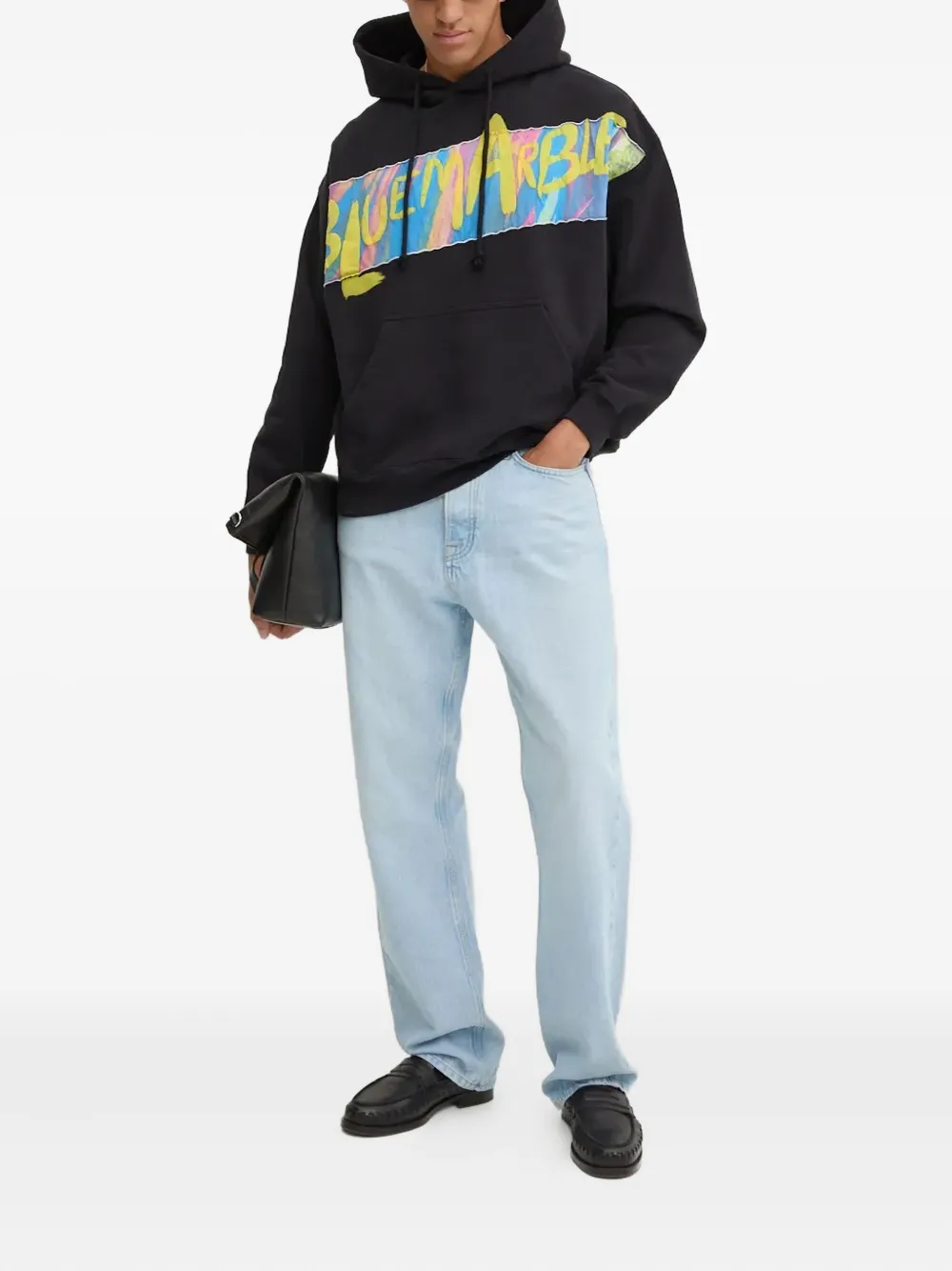 BLUEMARBLE Hoodie met logoprint Zwart