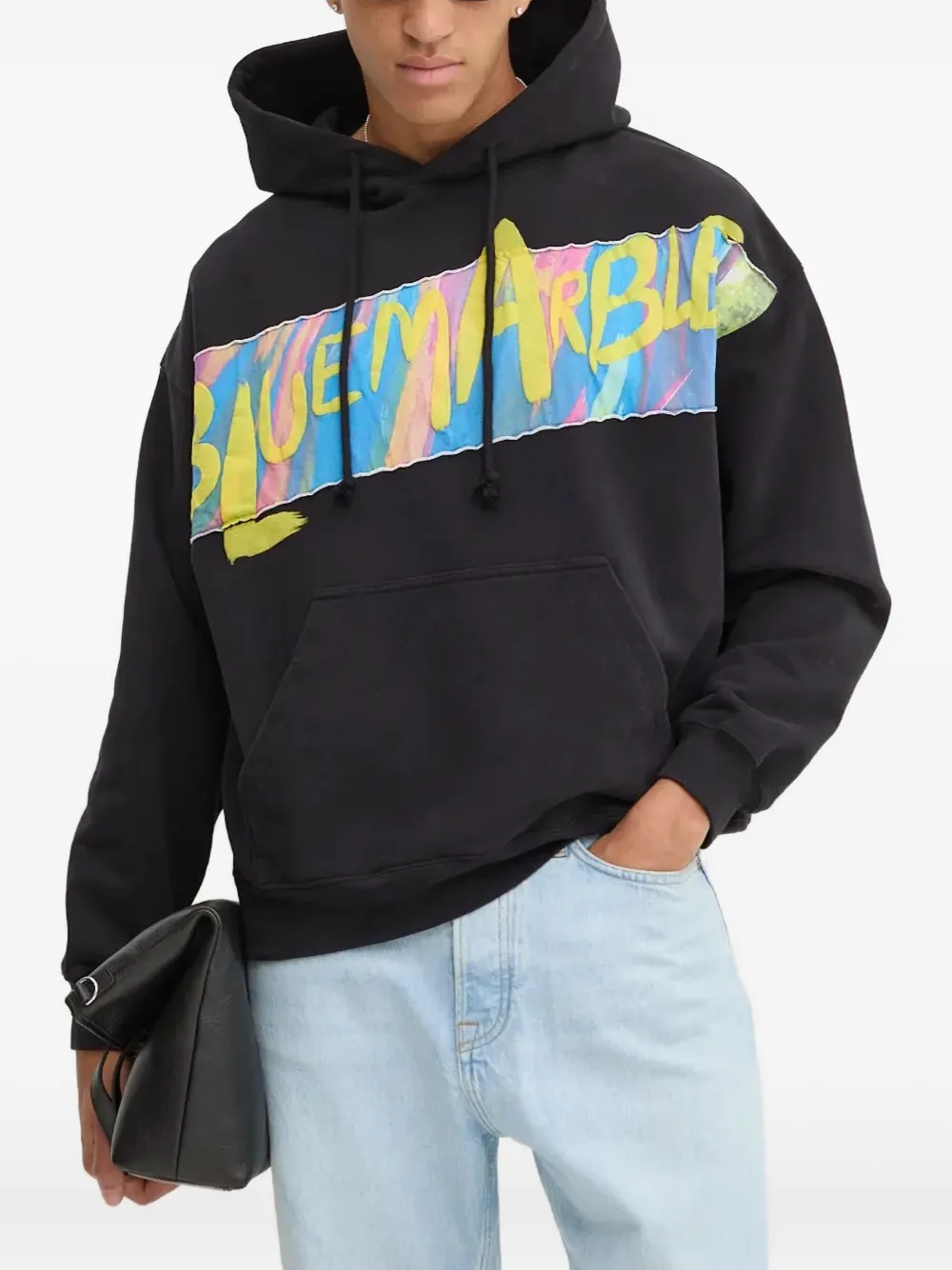 BLUEMARBLE Hoodie met logoprint Zwart
