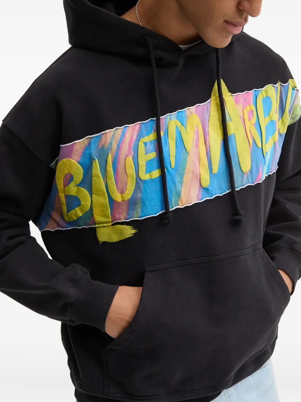 BLUEMARBLE Hoodie met logoprint Zwart