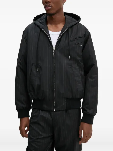 BLUEMARBLE pinstripe hooded jacket