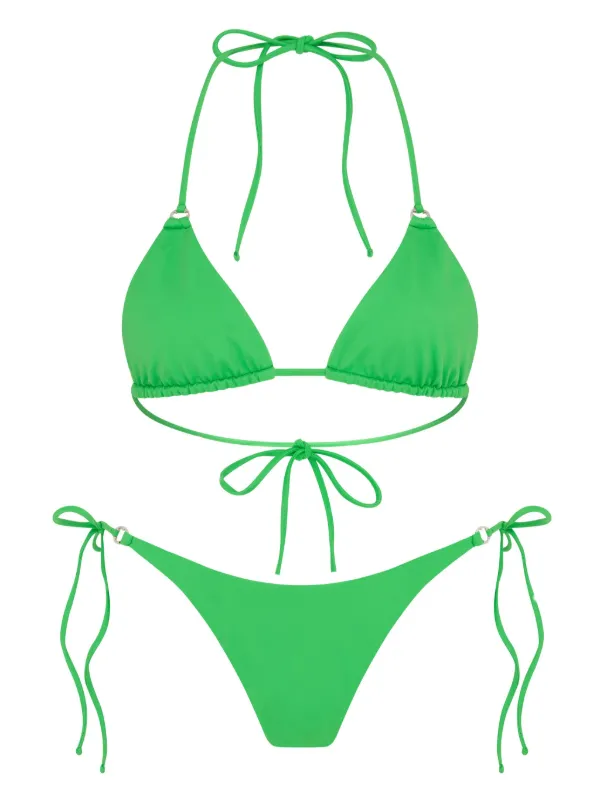 Let's Swim トライアングル ビキニトップ | グリーン | FARFETCH JP