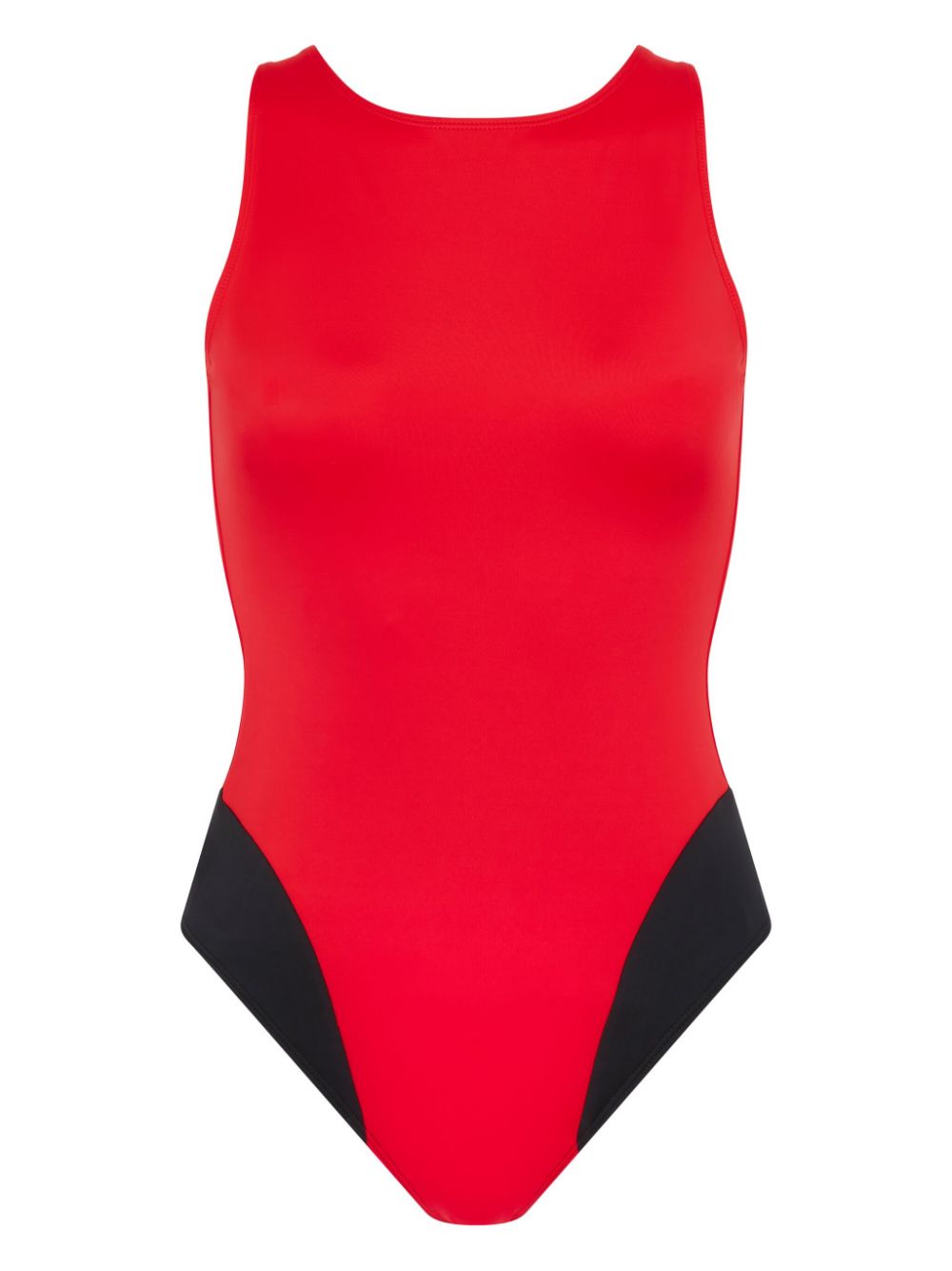 Shop Let's Swim Open-back Swimsuit In Rot