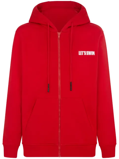 Let's Swim  shark-print hoodie