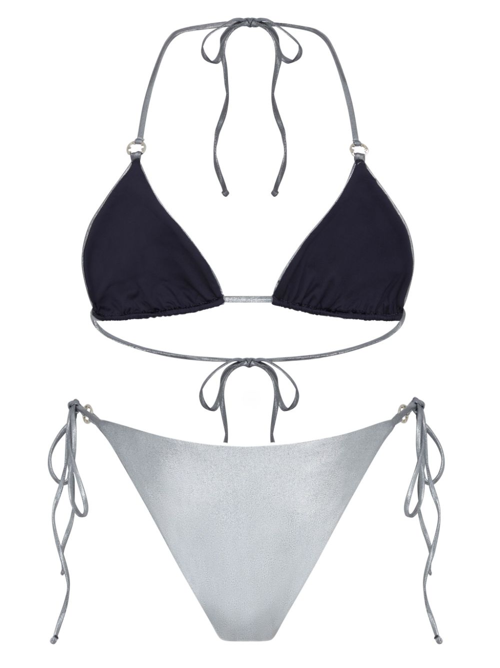 Let's Swim Metallic bikinislip - Zilver