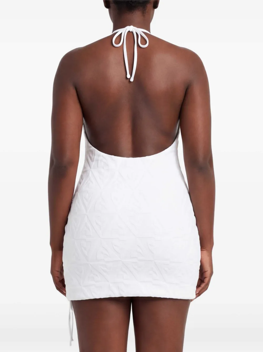 Let's Swim mini-jurk met haaien jacquard Wit