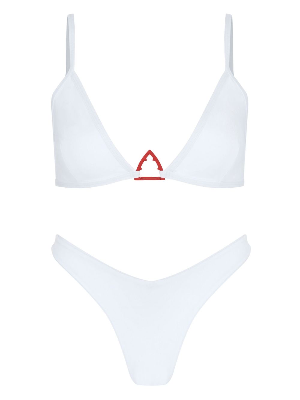 Shop Let's Swim White Shark-logo Bikini Top