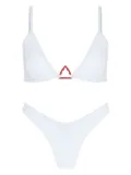 Let's Swim White Shark-logo bikini top