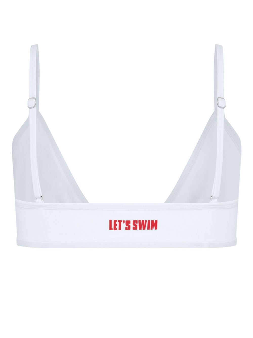 Shop Let's Swim White Shark-logo Bikini Top