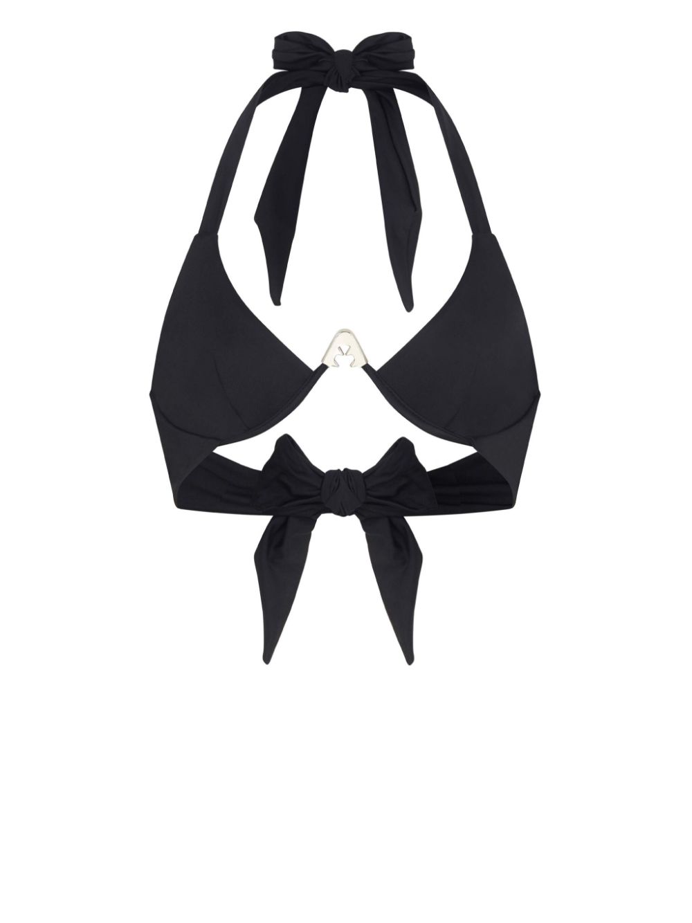 Let's Swim Shark Logo bikini top - Black