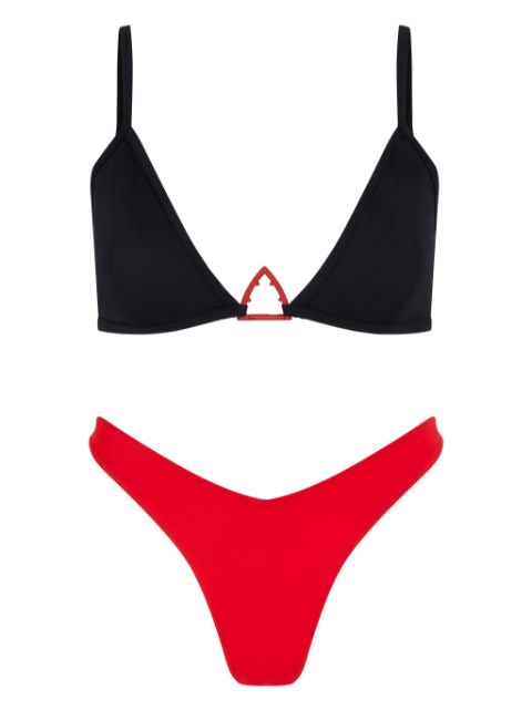 Let's Swim  top de bikini con logo White Shark