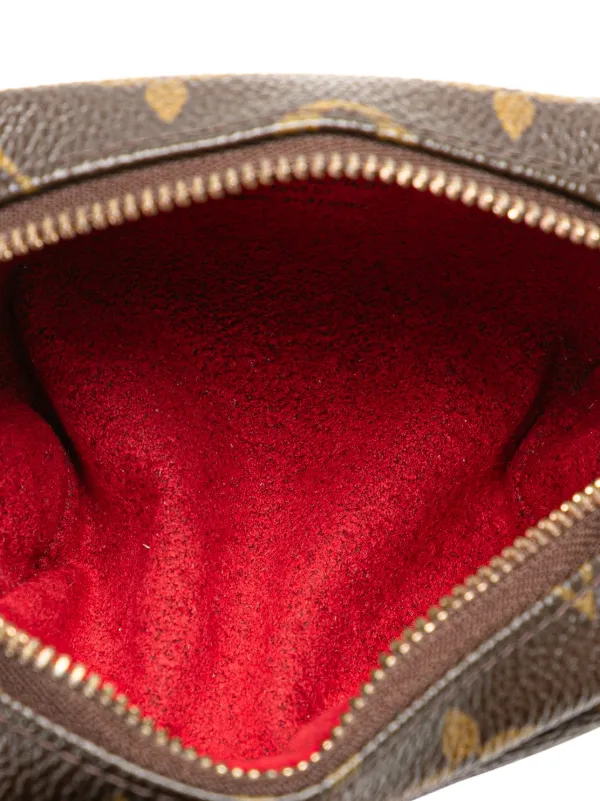 Louis Vuitton Pre Owned 2005 Monogram Trousse Wapity pouch women Canvas Leather One Size Brown