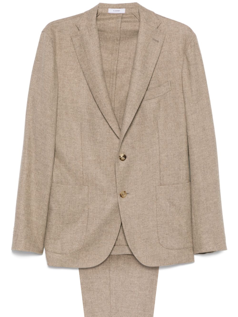 Boglioli mélange-effect suit - 0230 BEIGE