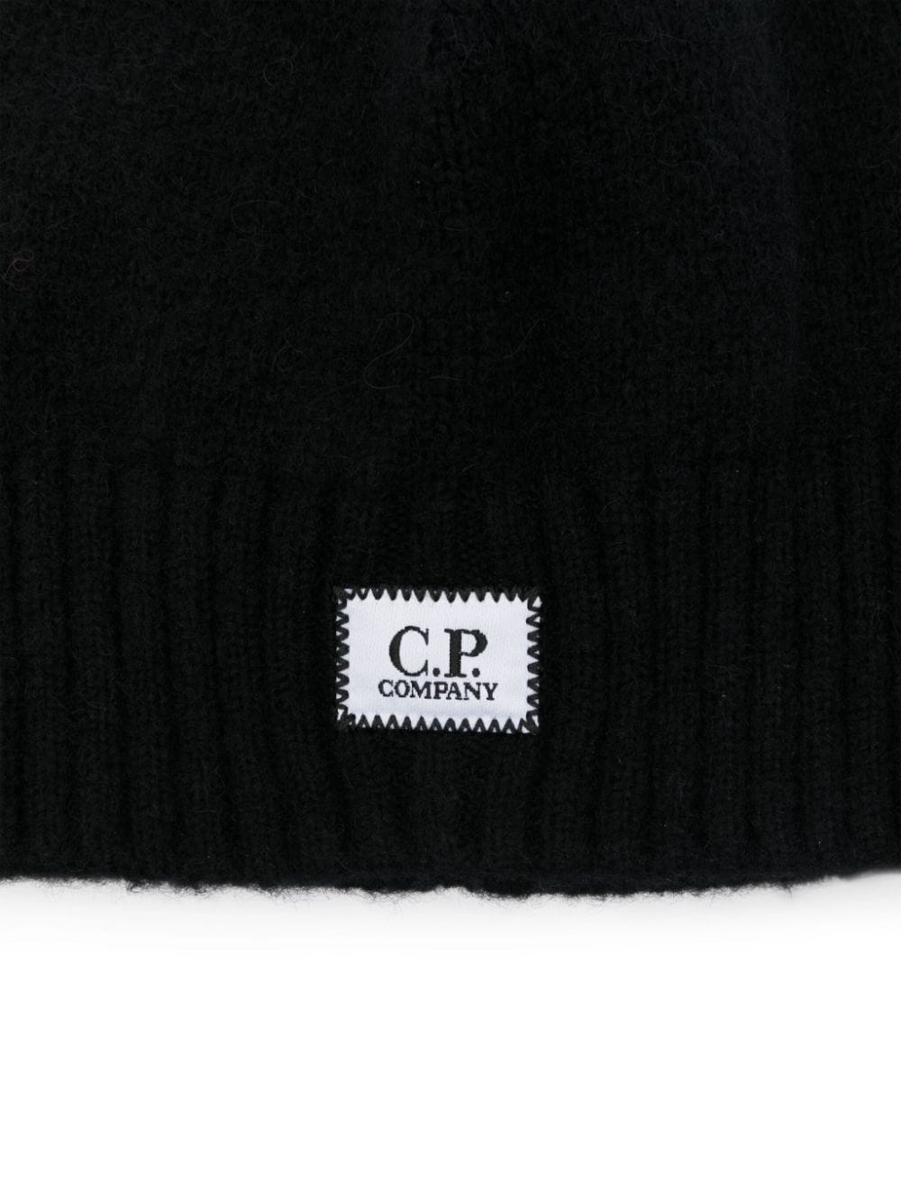 Shop C.p. Company Logo-patch Beanie In Black