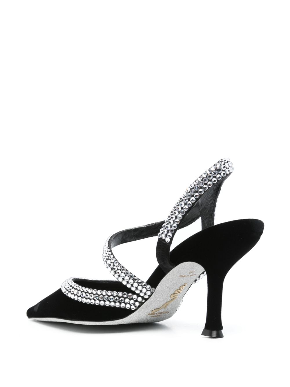 Shop René Caovilla 80mm Lisa Pumps In Black