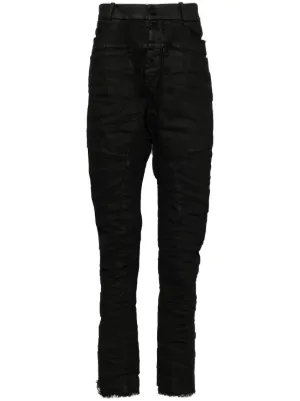 Boris Bidjan Saberi ダメージ サルエルパンツ | ブラック | FARFETCH JP