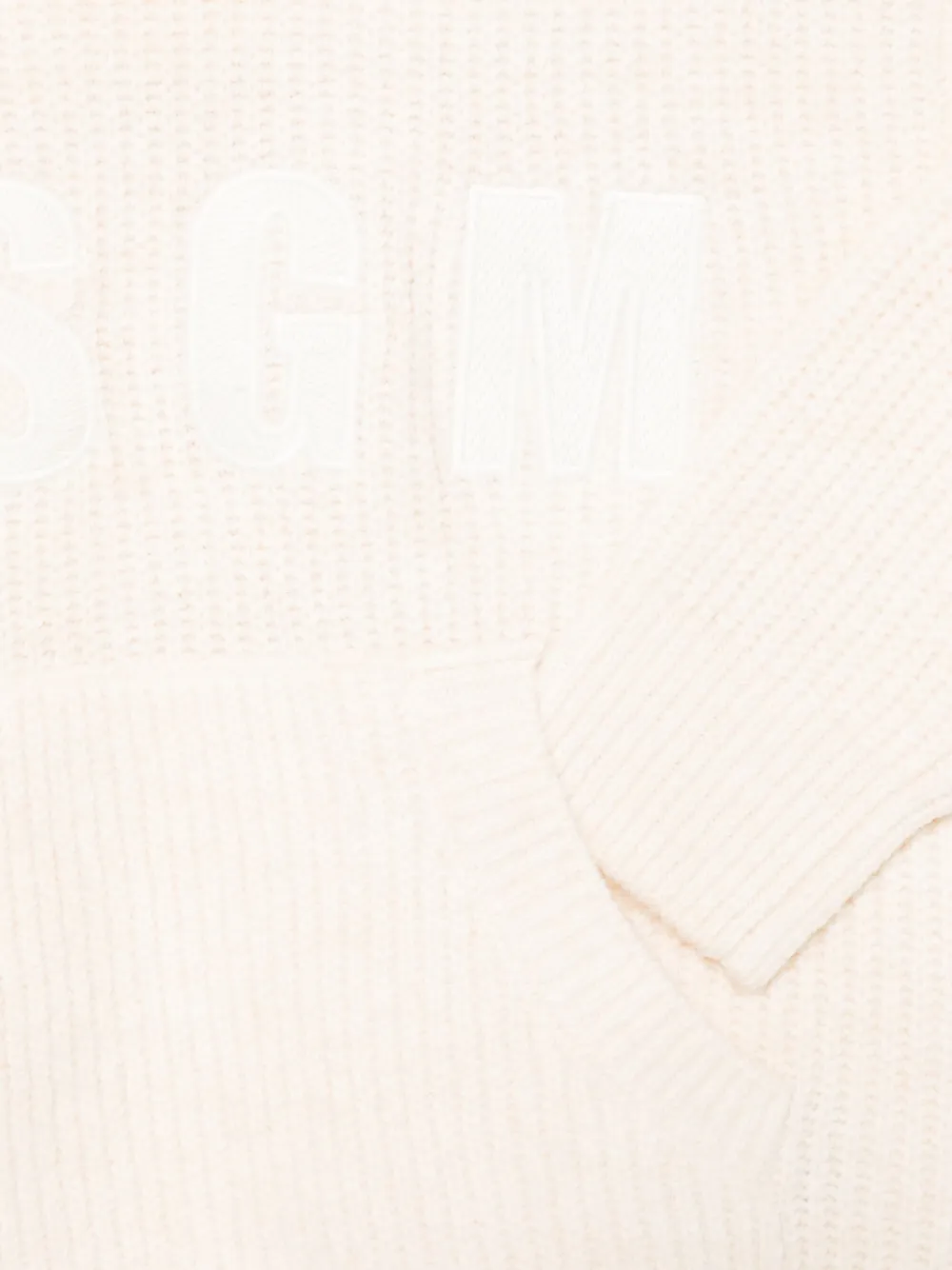 MSGM Kids Hoodie met geborduurd logo Wit