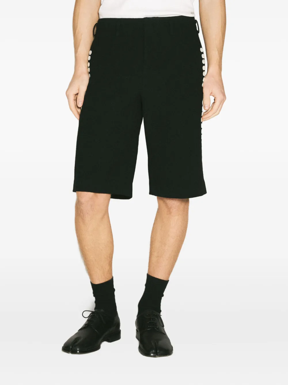 Comme des Garçons Homme Plus button-embellished shorts Zwart