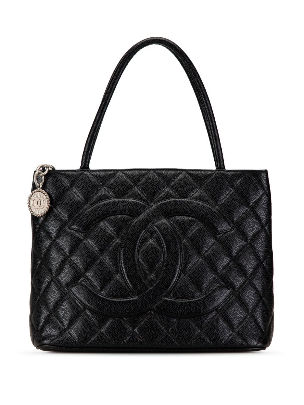 Affordable HOT SALE CHANEL 2000-2002 Caviar Medallion tote bag Women