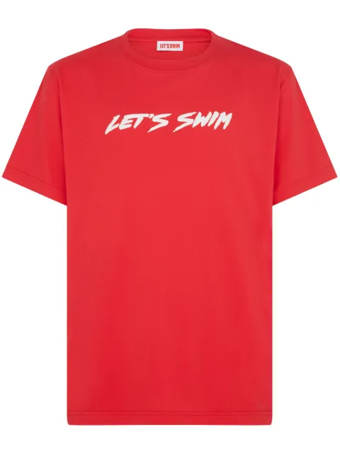 Let's Swim  T-Shirt mit Logo-Print