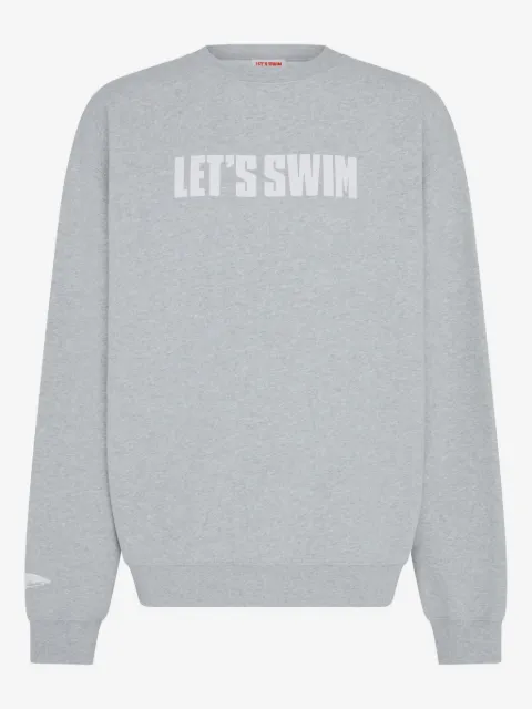 Let's Swim  سويت شيرت بطبعة شعار الماركة