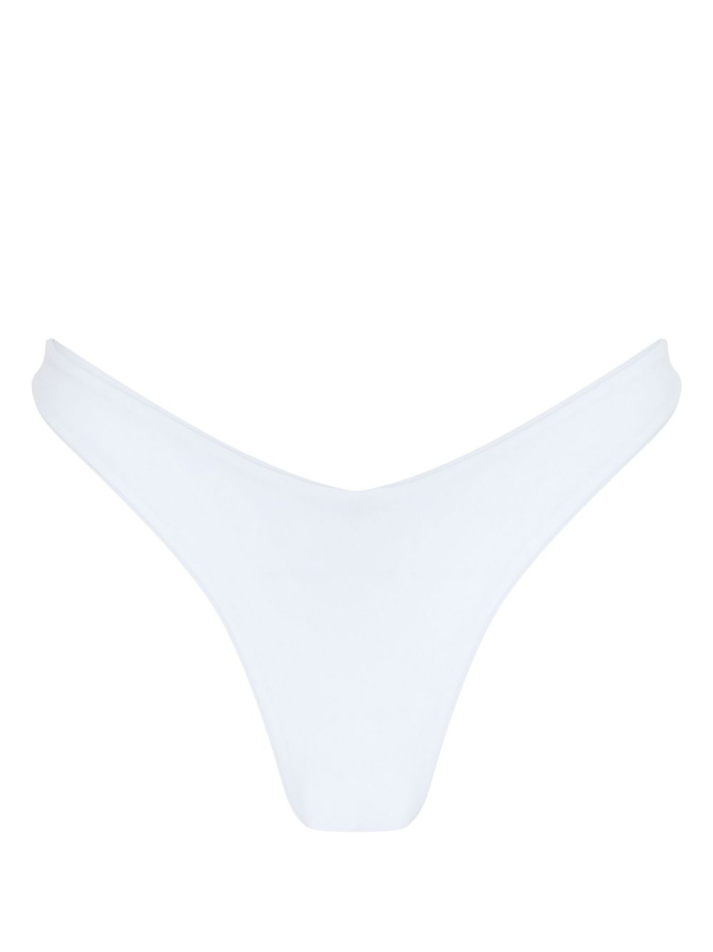 Shop Let's Swim High-rise Brazilian-style Bikini Bottoms In White