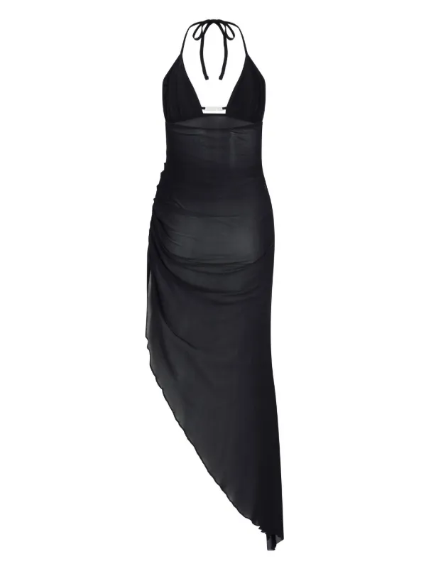 Let's Swim Halterneck Mesh Midi Dress | Black | FARFETCH Let's Swim Halterneck Mesh Midi Dress | Black | FARFETCH