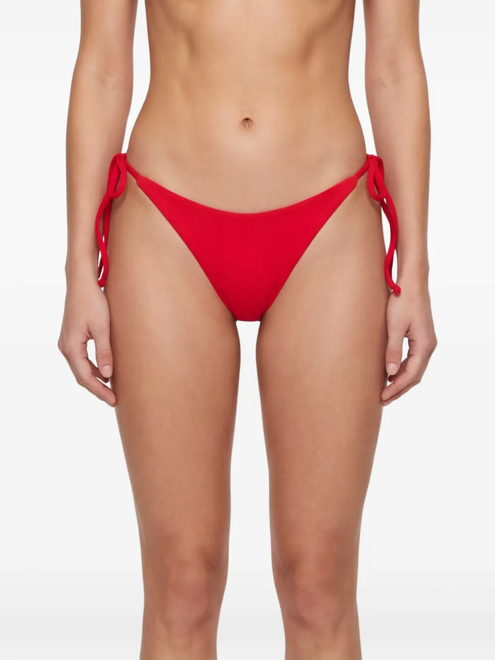 Let's Swim Bikinislip met gestrikte zijkanten Rood