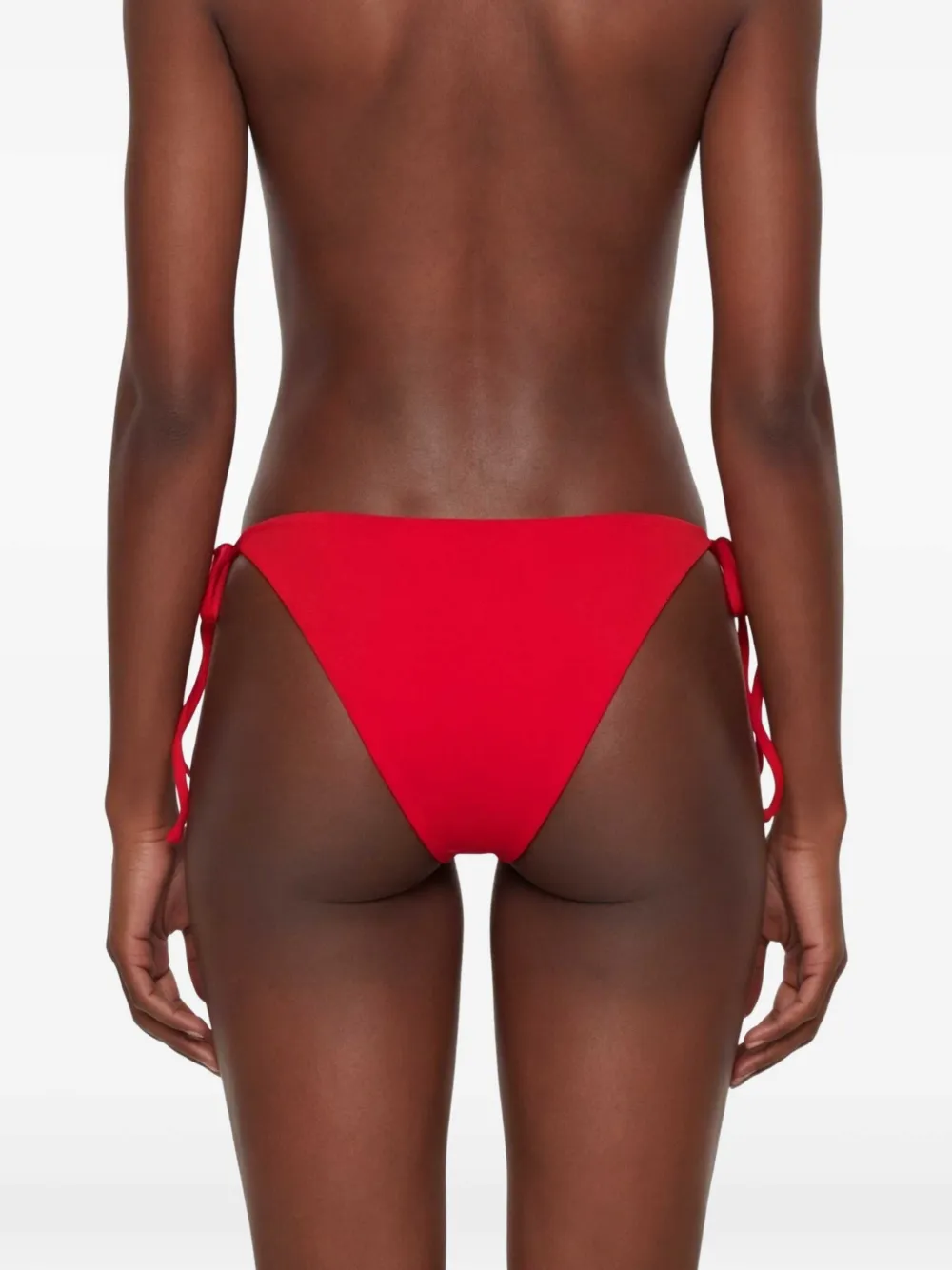 Let's Swim Bikinislip met gestrikte zijkanten Rood
