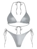 Let's Swim metallic triangle bikini top - Silver