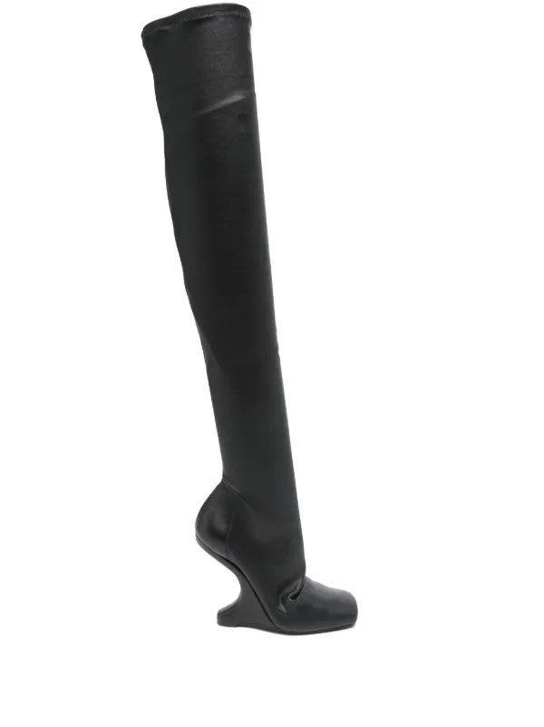 Rick Owens Lilies Cantilever 高跟靴（11厘米） | 黑色| FARFETCH CN