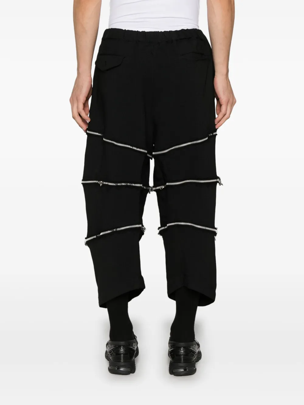 Black Comme Des Garçons Detachable-panels Trousers In Black