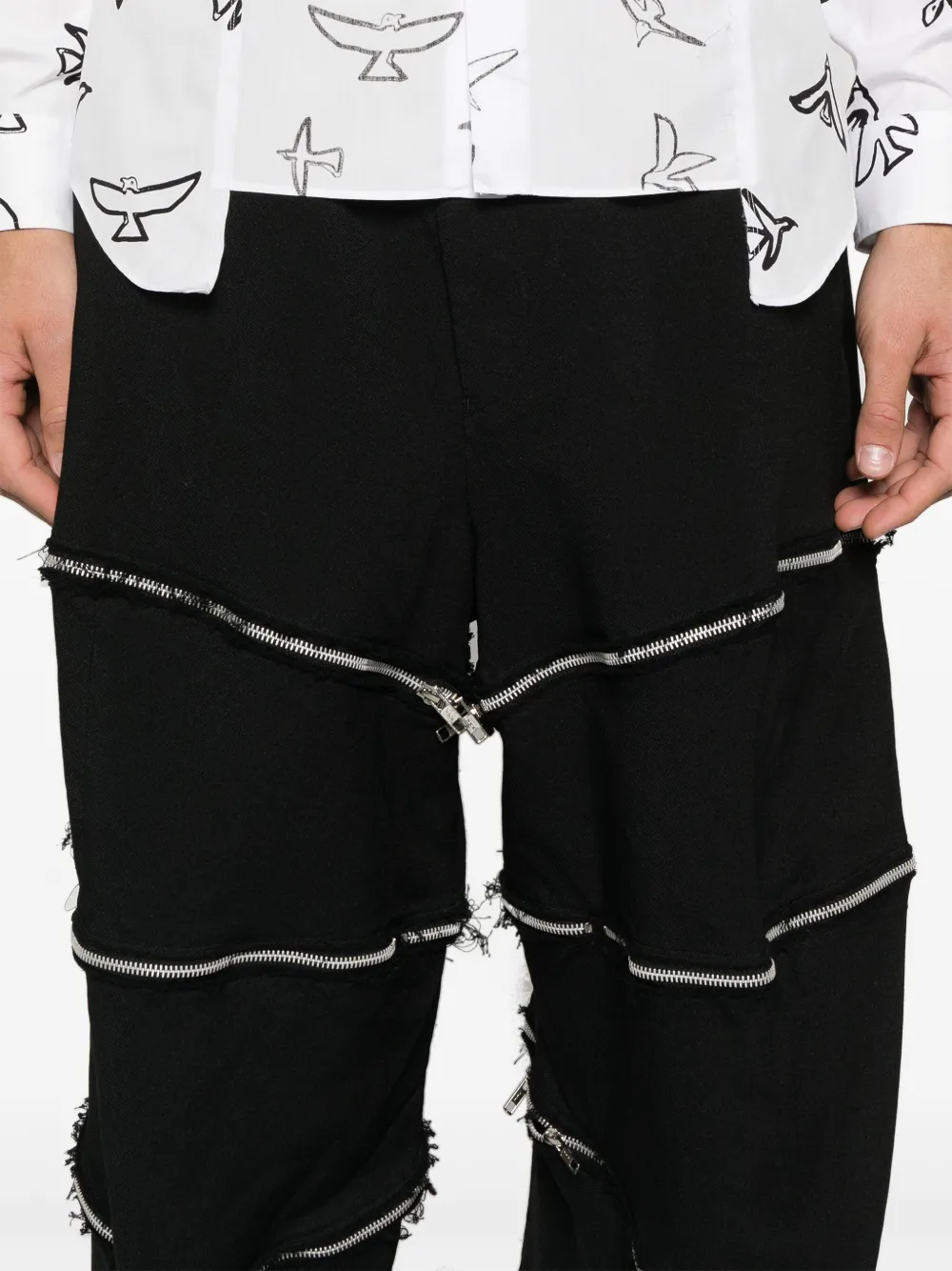 Black Comme Des Garçons Detachable-panels Trousers In Black