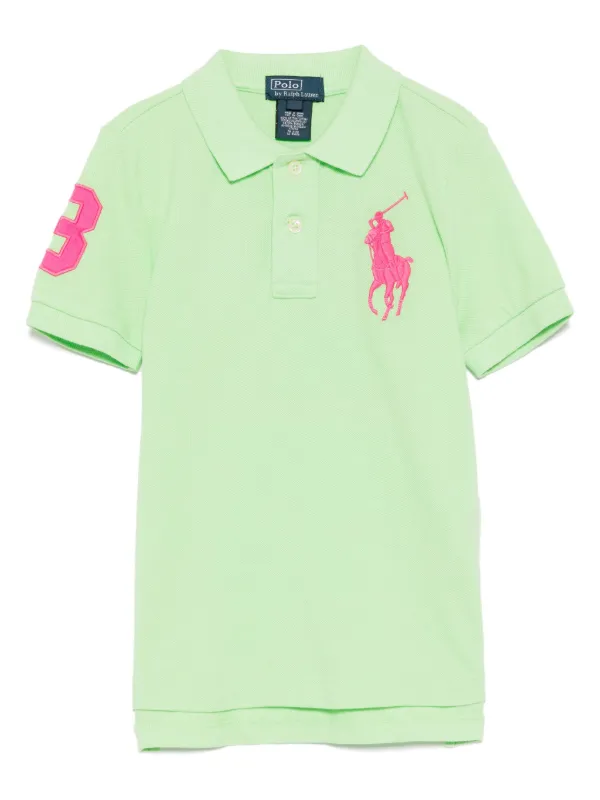 POLO RALPH LAUREN KIDS Camisa Polo Com Listras | Verde | FARFETCH BR