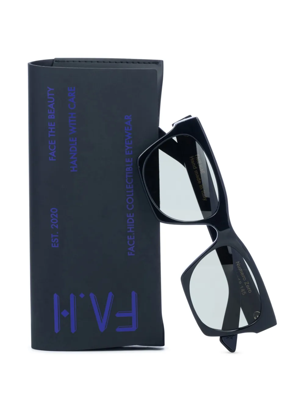 FACE HIDE Zonnebril met wayfarer montuur Blauw
