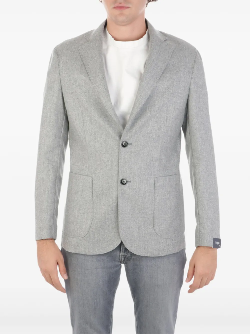 Barba Blazer met enkele rij knopen Grijs