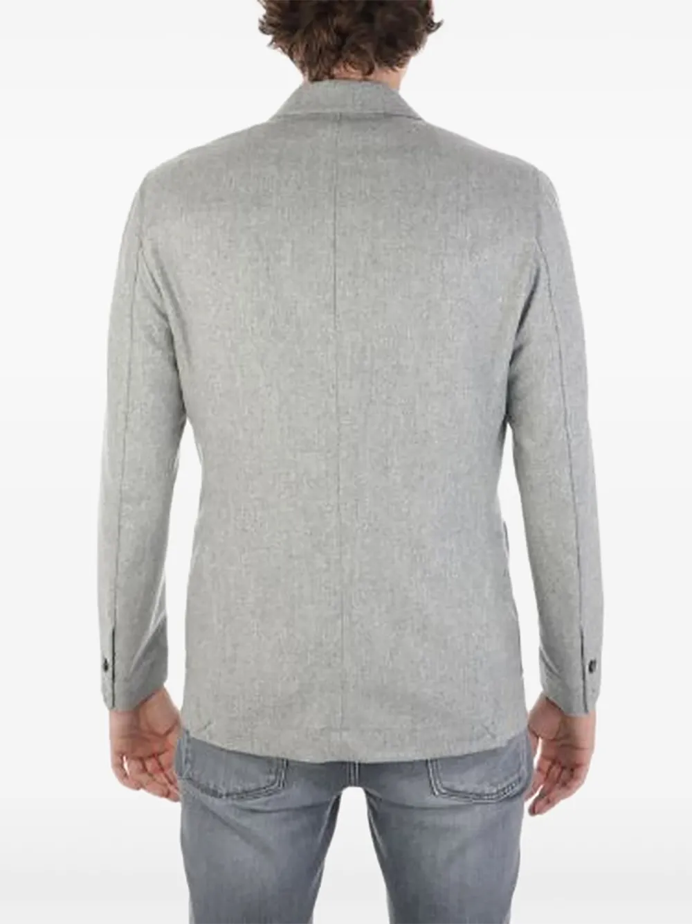 Barba Blazer met enkele rij knopen Grijs