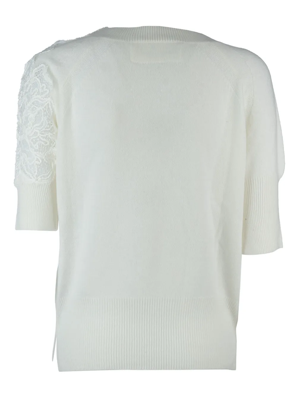 Ermanno Scervino lace-detail top - Wit