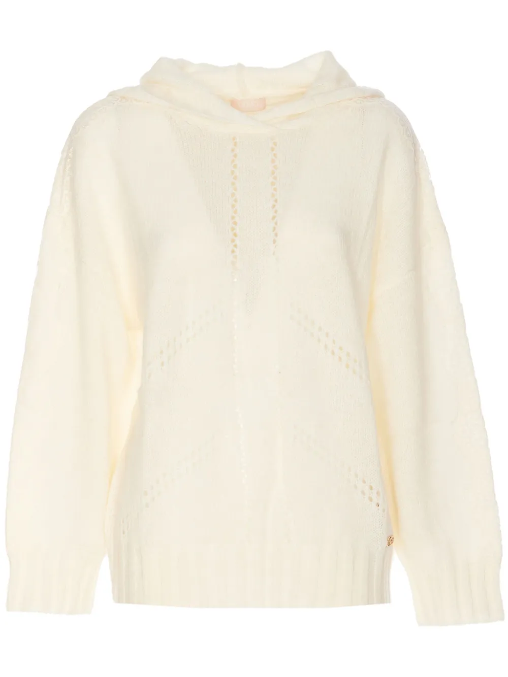 LIU JO Gebreide hoodie Wit