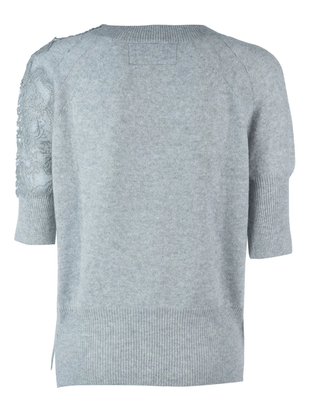 Ermanno Scervino lace-detail sweater - Grijs