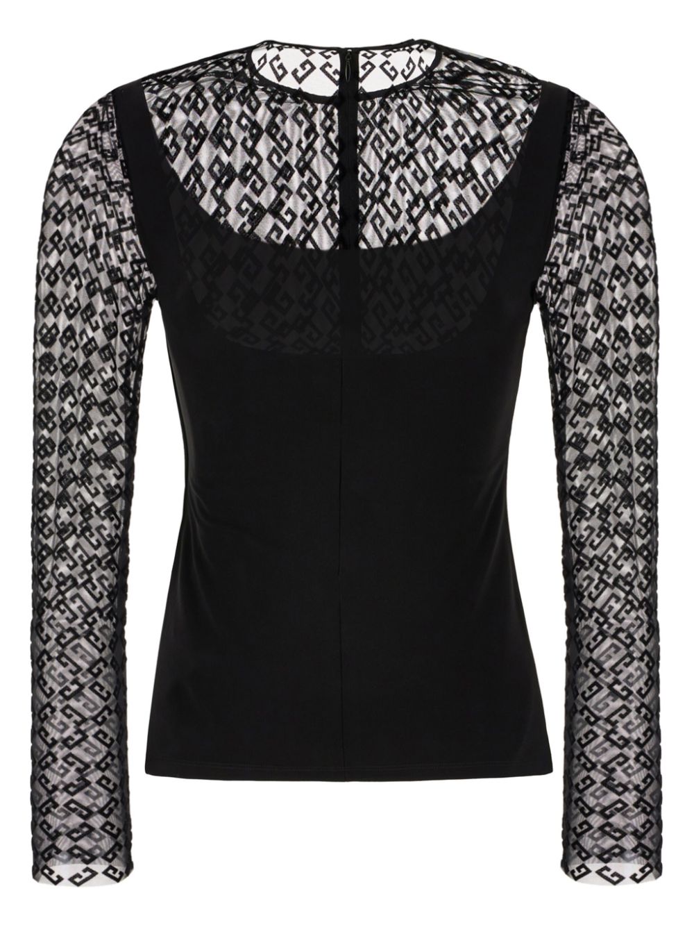 Givenchy monogram slim-cut top - Zwart