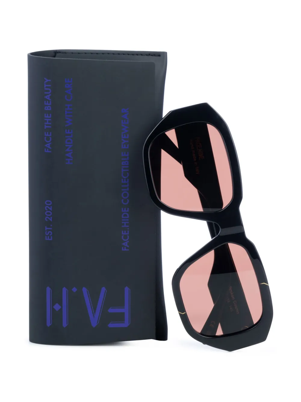 FACE HIDE Broken Cosmo zonnebril Zwart