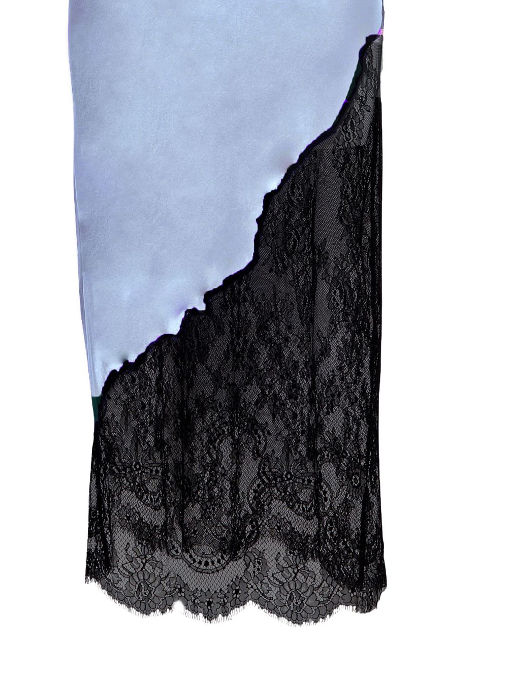 Fleur Du Mal lace-appliqué midi skirt - Blauw