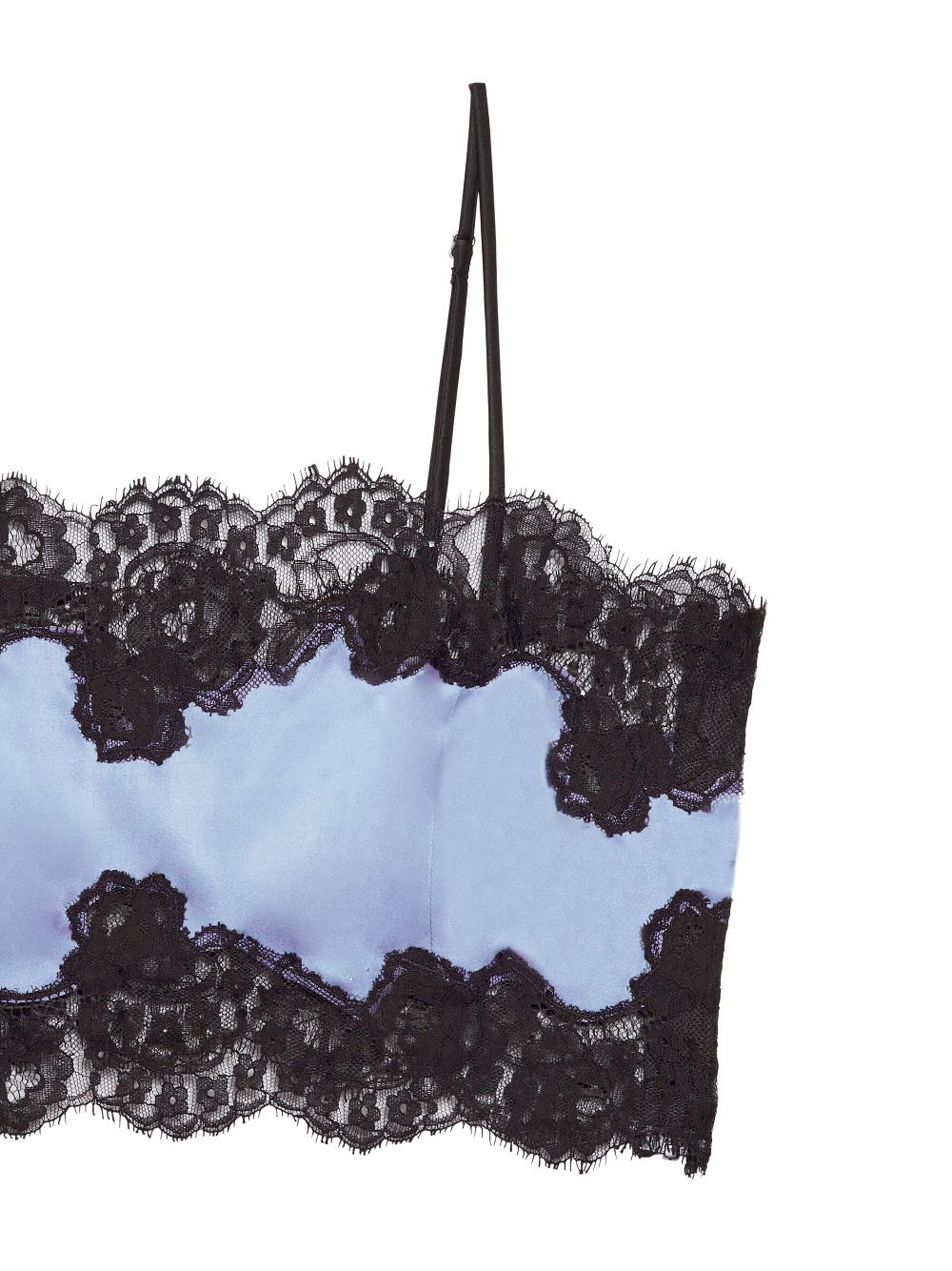 Fleur Du Mal lace-trim bandeau top - Blauw