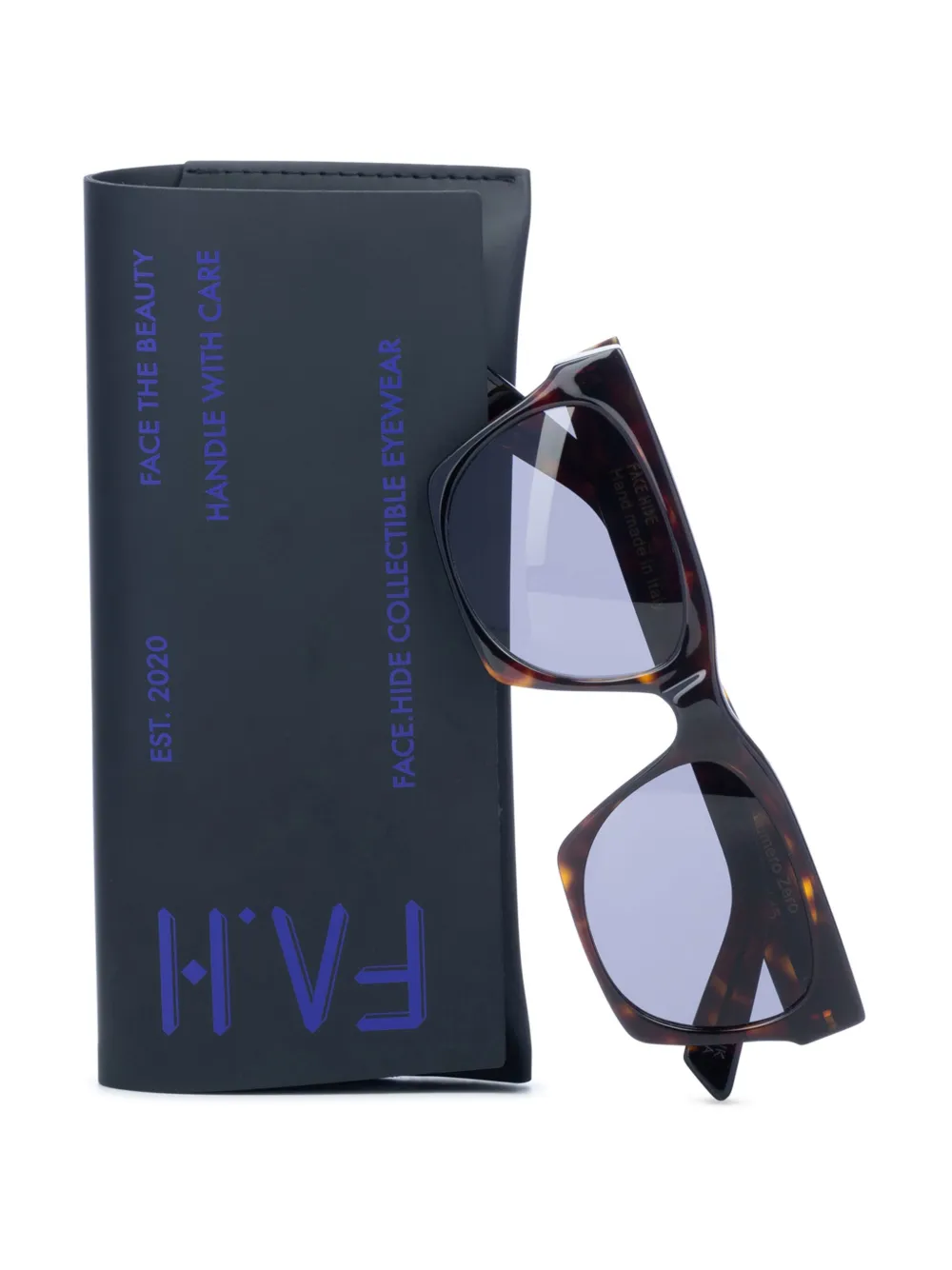 FACE HIDE Zonnebril met wayfarer montuur Bruin
