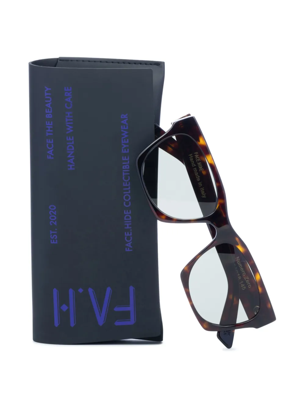 FACE HIDE Zonnebril met wayfarer montuur Bruin