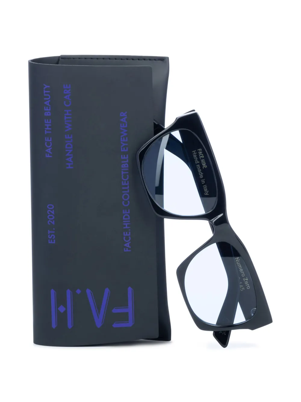 FACE HIDE Zonnebril met wayfarer montuur Blauw