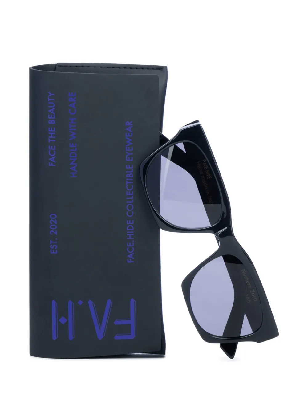 FACE HIDE Zonnebril met wayfarer montuur Zwart