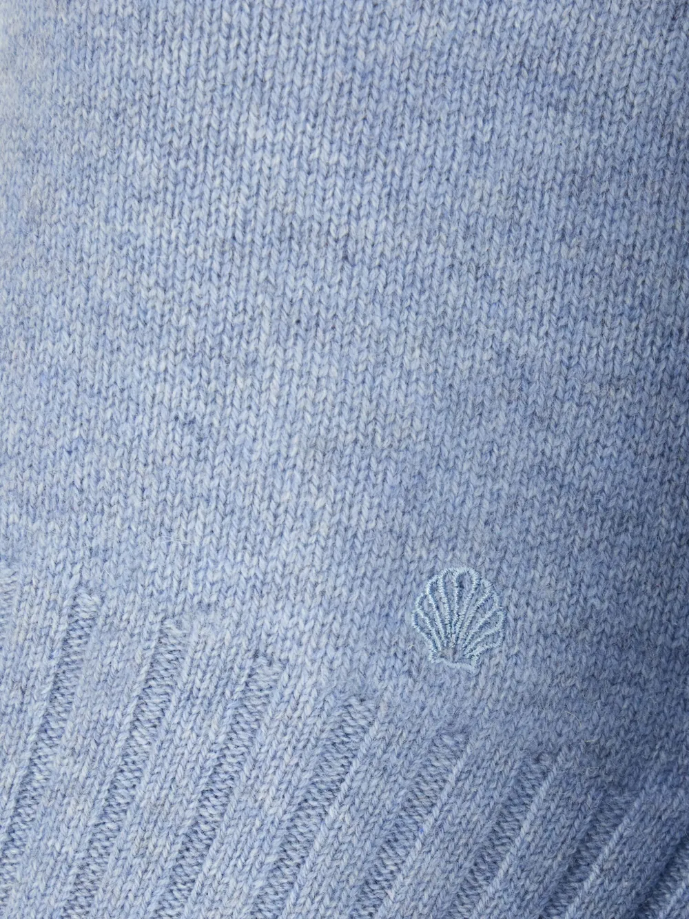 Loulou De Saison Lian Ribbed-hem Cashmere Sweater In Blue