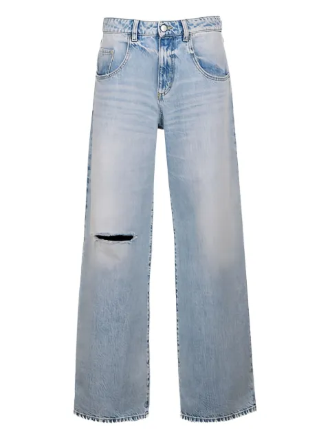 ICON DENIM knee-rip wide-leg jeans